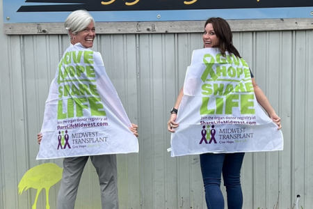 Janet Maxey and Jessica Rogers, both proud MTN employees, celebrated our superhero-themed Skills Day by skydiving together