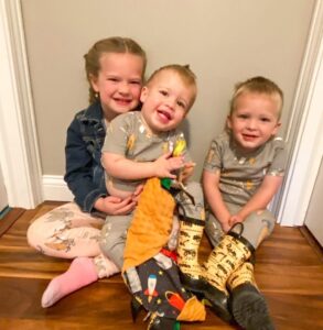 Owen Linder and his siblings.