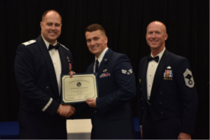 Matt Giangrosso receiving military honors.