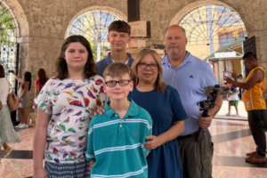 Suyen and her family on vacation.